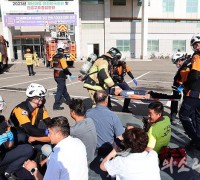 미추홀구, 청운대학교서 재난 대응 안전한국훈련 실시